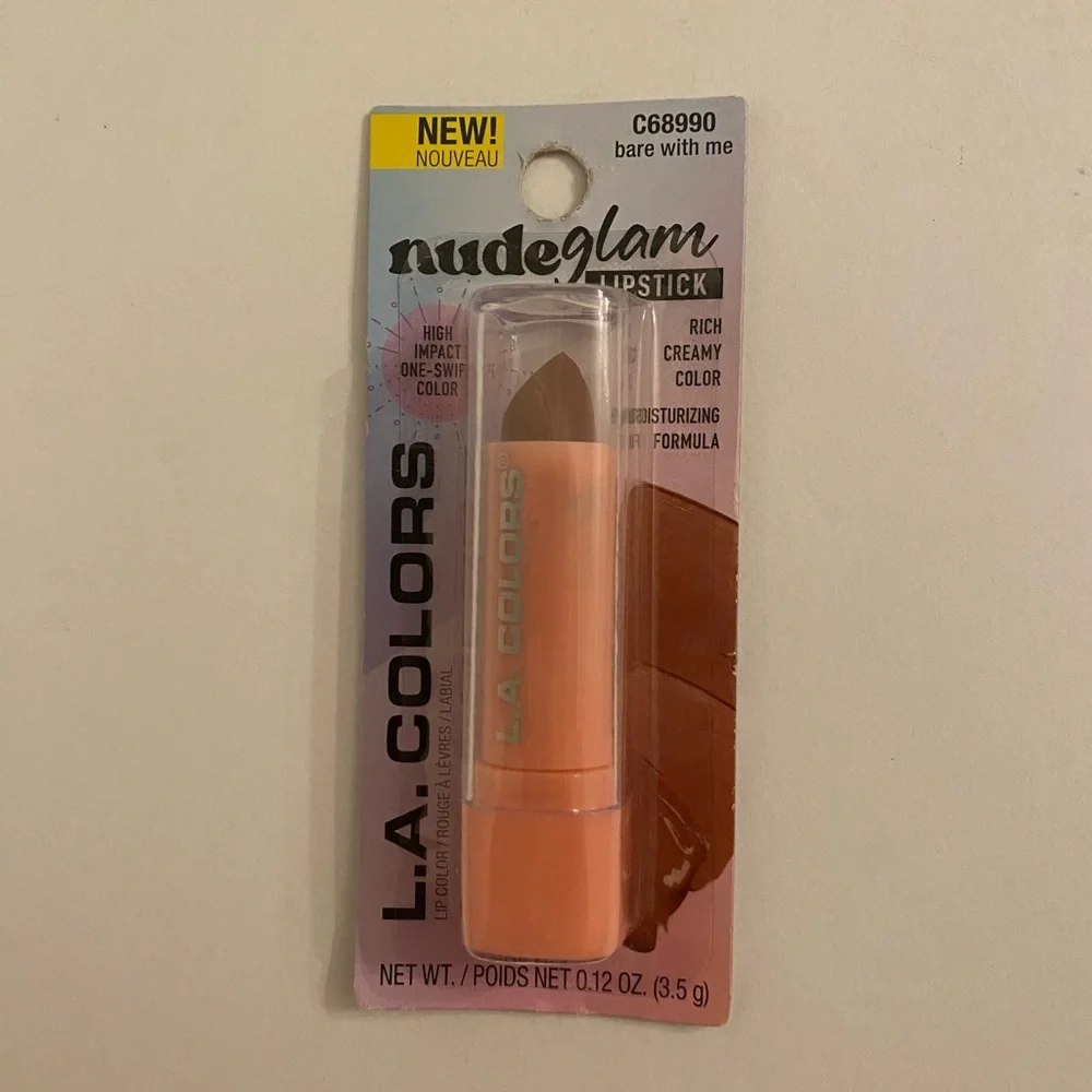 LA COLORS Nude Glam Lipstick Bare With Me C68990 Matte NWT Sealed
